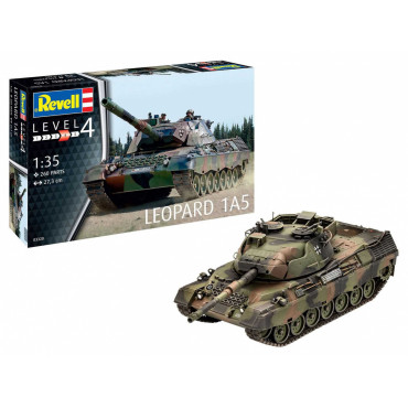 KIT PARA MONTAR REVELL TANQUE DE GUERRA LEOPARD 1A5 1/35 260 PEÇAS REV 03320